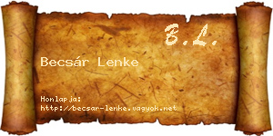 Becsár Lenke névjegykártya